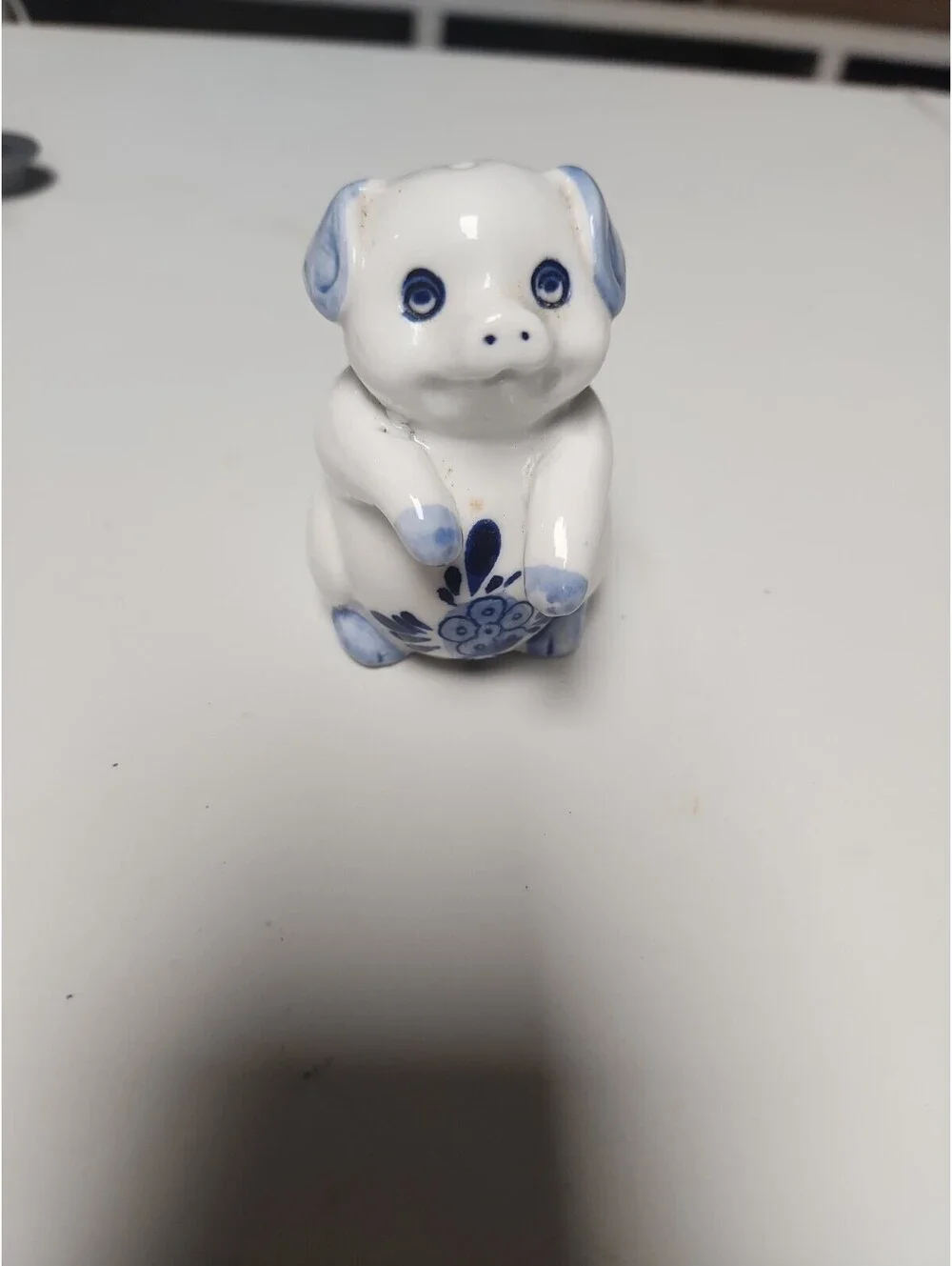 Delft Blue Male Pig Salt  Shaker VTG